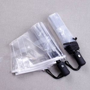 Parapluies transparents Poe Auto 3 plis coupe-vent personnalisés en gros - Product Image 1