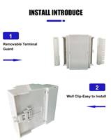 Caja de PC para Carril DIN Carcasa Eléctrica Soporte de Montaje para PCB Carcasa de Plástico Conector PLC Bloque de Terminales Carcasa para Carril DIN