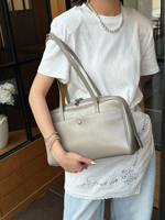 Sac à main pour femme en cuir de vachette véritable de haute qualité, imperméable, avec fermeture éclair, grande capacité, deux poignées, simple et élégant