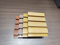 Panneaux muraux extérieurs en bois rustique imperméable ASA+Fibre de bambou Revêtement écologique avec texture cannelée