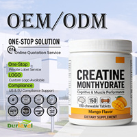 Créatine monohydrate certifiée HALAL, KOSHER, USDA, végétalienne, en comprimés à mâcher, recettes personnalisées, marque privée, boissons énergisantes
