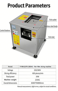 Máquina Comercial Automática para Filetear Pescado Fresco, Cortadora Oblicua para Pescado Negro, Carpa, y Procesamiento de Pescado en Conserva - Product Image 4