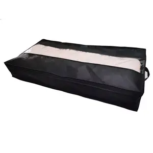 Bolsas acolchadas plegables transparentes con cremallera, organizador reutilizable de tela no tejida, a prueba de polvo, gran bolsa de almacenamiento de ropa de colcha de pvc, TL017
