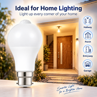 Ampoule LED à détecteur de mouvement PIR 12W B22, 230V 1150LM 2700K 6500K, allumage/extinction automatique, sans scintillement, CE UKCA RoHS, éclairage domestique, directement de l'usine