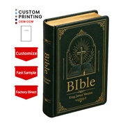 Couverture en cuir PU robuste, compacte et fiable, impression de livres chrétiens, qualité supérieure, Bibles sacrées