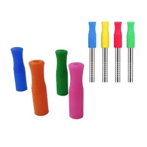 Couvercle d'embout buccal en Silicone 510 réutilisable pour paille en acier inoxydable de 6mm 8mm, vente en gros d'usine