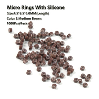 Perles en Silicone pour cheveux, Micro Link, 4.5x2.5x3.0MM, 1000 pièces/bouteille, bijoux, vente en gros