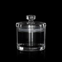 Pot de conservation alimentaire rond en acrylique transparent 350 ml OEM/ODM, boîte hermétique en acrylique transparente pour le rangement et la conservation en cuisine
