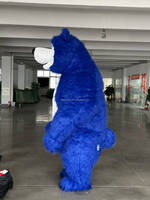 Efun Mascotte d'ours bleu gonflable personnalisé professionnel Costume gonflable pour adulte Robe de personnage pour fête