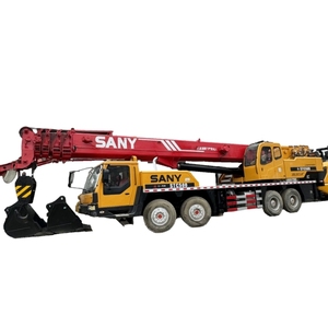 Grue mobile hydraulique Sany STC500 de 50 tonnes d'occasion, grue de camion d'occasion avec composants du noyau du roulement de la pompe du moteur Isuzu - Product Image 1