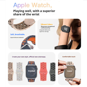 Correa de Reloj de Silicona de Dos Tonos Compatible con Iwatch11, Transpirable, con Hebilla en Forma de Mariposa, Correa Deportiva para Reloj, Venta al por Mayor - Product Image 3