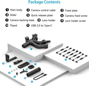 Estabilizador de Video Gimbal de Mano de 3 Ejes FeiyuTech SCORP <span class=keywords><strong>2</strong></span> con Capacidad de Carga de <span class=keywords><strong>2</strong></span>.5 kg y Módulo de Seguimiento por IA para Cámaras DSLR - Product Image 5