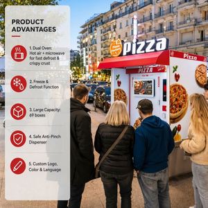 Máquina Expendedora de Pizza Inteligente con Pantalla Táctil para Exteriores, Máquina Expendedora de Pizza Recién Hecha, Totalmente Automática - Product Image 4