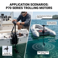 Moteur d'ancrage électrique Haibo, système d'ancrage de bateau à batterie au lithium, commande à distance et au pied pour bateaux de pêche, bateaux gonflables