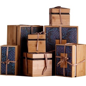 Caja de Madera de Bambú Rectangular Hecha a Mano, Caja de Almacenamiento para Manualidades de Varios Tamaños, Caja de Regalo - Product Image 2