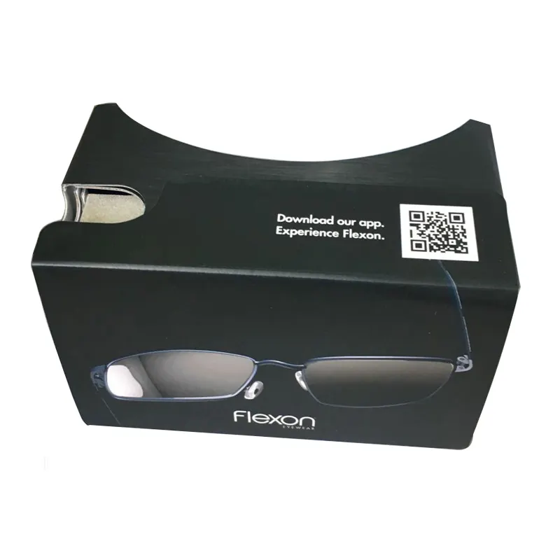 Fabrika fiyat promosyon VR gözlük özel baskı sanal gerçeklik siyah karton karton Google VR gözlük kulaklık