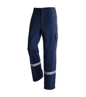 Pantalon de travail unisexe robuste en coton respirant avec bandes réfléchissantes pour atelier, OEM/ODM