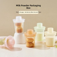 Conteneur portable en plastique pour lait infantile, distributeur manuel pour usage extérieur, compartiment unique de 80 ml pour nouveau-né