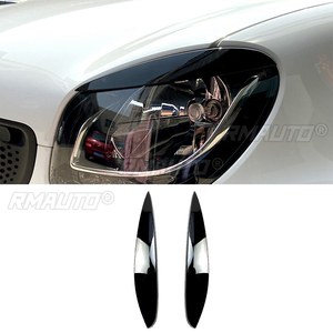 ฝาครอบตกแต่งไฟหน้ารถยนต์ 2 ชิ้น สำหรับ Mercedes-Benz Smart 453 ปี 2015-2020 สติ๊กเกอร์ตกแต่งไฟหน้ารถยนต์ - Product Image 1