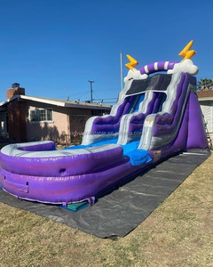 Tobogán Acuático Inflable y Castillo Hinchable para Adultos, 8x4m, Material <span class=keywords><strong>de</strong></span> PVC, Uso Comercial en Parques <span class=keywords><strong>de</strong></span> Trampolín - Product Image 2