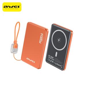 Batería Externa AWEI MiniMag Ultra Delgada de 5000 mAh con Carga Inalámbrica Compatible con Carga Rápida y Cable USB-C para Teléfono 17 - Product Image 3