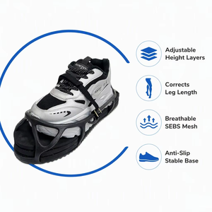 Équilibreur de chaussures <span class=keywords><strong>pour</strong></span> déséquilibres de longueur des jambes, en maille respirante SEBS, à utiliser avec une botte de marche post-opératoire, corrige la posture de marche inégale - Product Image 1