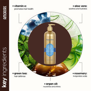Champú y <span class=keywords><strong>Acondicionador</strong></span> Orgánico de Aceite de Argán, Set de 500 ml, Limpieza Profunda, Hidratante, Anti-Frizz, Nutritivo, Previene la Caída del Cabello - Product Image 2