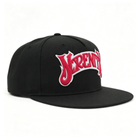 Topi Golf Snapback 5 Panel Bordir 3D Anti Air Cepat Kering dengan Lubang Laser dan Patch Karet Khusus