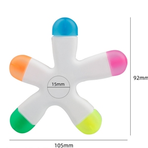 Marcadores de Texto Personalizados de Plástico Oblicuos con Tinta de Escritura Suave, 5 Colores, Ecológicos, con Logotipo Personalizado - Product Image 6