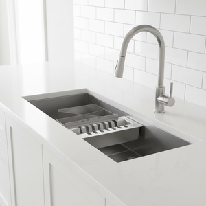 Calha Umida 90cm Canal Organizador <span class=keywords><strong>De</strong></span> Cozinha Em Aco Inox Com Accessoires Escovada Acier Inoxydable <span class=keywords><strong>Gouttière</strong></span> Bar Éviers - Product Image 2