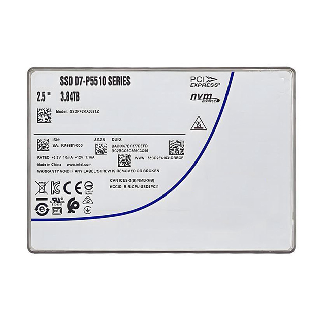 Intel SSDPF2KX038TZ01 D7-P5510 3.84TB PCIe NVMe 4.0x4 2.5-Inch Server Solid State Drive P5510 P5530 960G 1.92T 3.84T 7.68T U2