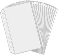 Pochettes A6 à 6 trous pour classeur, enveloppes budgétaires, dossiers transparents à fermeture éclair, sacs à feuilles mobiles, classement de documents en PVC imperméable
