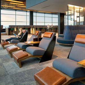 Sillas y Mesas Cuadradas Modernas de Tela Comercial para Cafetería de Hotel de Lujo de <span class=keywords><strong>5</strong></span> Estrellas, Diseño Interior de <span class=keywords><strong>Restaurante</strong></span> - Product Image 5