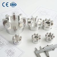 Cubo de transmisión de aleación de aluminio OEM de varios tamaños, personalizado con torneado y fresado CNC, para acoplamiento mecánico estriado