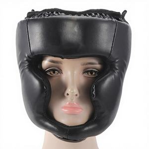 Protège-tête de boxe professionnel personnalisé léger avec un design confortable et durable, fabriqué en cuir, caoutchouc et PU - Product Image 1