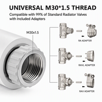 Válvula termostática programable para radiador, dispositivo inteligente Trv con 1 buje inalámbrico, ZigBee 3,0, nuevo producto, para 6 unidades, trv