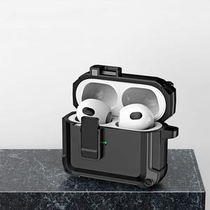 Para <span class=keywords><strong>Airpods</strong></span> de alta calidad <span class=keywords><strong>360</strong></span> protección 1 2 armadura diseño a prueba de golpes TPU PC 3 4 funda para auriculares carga inalámbrica Pro 2 Pro 1 - Product Image 6