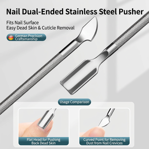 Ensemble de coupe-cuticules en acier inoxydable, coupe-ongles, outil pour enlever les peaux mortes, outils de manucure et de pédicure - Product Image 5