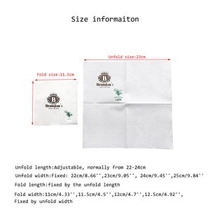 Biểu Tượng Tùy Chỉnh Thân Thiện Với Môi Khăn Ăn Cho Đám Cưới Trang Trí 4 Gấp 100 Tờ Khách Khăn Giấy Khăn Ăn Serviettes Cho Nhà Hàng - Product Image 3