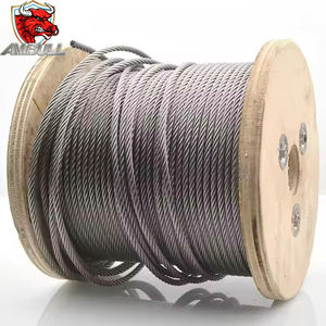 Ambull工場高精度加工防錆6X24 + 7FCロープ鋼亜鉛メッキワイヤーケーブルワイヤーロープ - Product Image 1