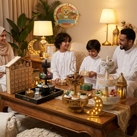 Décoration du Ramadan 2026, vaisselle de luxe, cadeaux pour enfants, calendrier de l'avent, moule à assiette, décorations de fête, mois saint du Ramadan, plateaux
