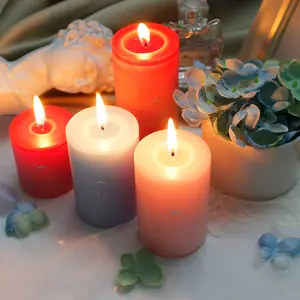Professional Manufacture Cylindrical Scented Candle Romantic Wedding Home Hotel Pillar Wax Scent Candle