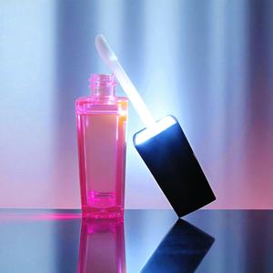 private label luxury clear square custom empty 7ml 10ml led light plastic <b>lip</b> <b>gloss</b> tube with mirror <b>lip</b> <b>gloss</b> container tube - Product Image 3
