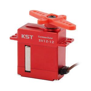 Ventas Calientes KST SV12-12 DC12V Super Alto Voltaje 9.0Kgf.cm 0.10seg/60. Aleación de Aluminio sin Núcleo de 1520Hz para Helicópteros RC y Robótica - Product Image 1