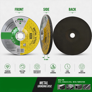 Meuleuse d'angle professionnelle <span class=keywords><strong>de</strong></span> 5 pouces T27 à centre dépressionné pour le métal, l'acier inoxydable, l'inox, disque <span class=keywords><strong>de</strong></span> meulage abrasif 125 6 22 mm - Product Image 4