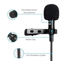 Micrófono Lavalier tipo C de 3,5mm, micrófono de grabación con Clip de solapa para cámara de teléfono Android, grabación en vivo