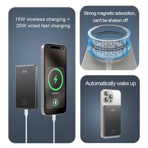 Banque d'alimentation Miccell ultra-mince en alliage d'aluminium 5000 mAh avec <span class=keywords><strong>charge</strong></span> magnétique <span class=keywords><strong>sans</strong></span> <span class=keywords><strong>fil</strong></span> PD20W, étanche et écran LED - Product Image 5