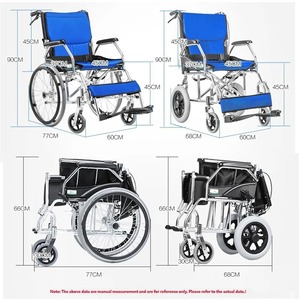 Silla de Ruedas Plegable de Aleación de Aluminio Ligera y Portátil con Ruedas de 12/20/22 Pulgadas y Reposapiés Ajustable para Personas Mayores - Product Image 4