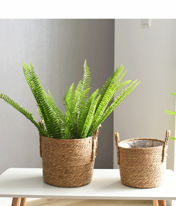 <span class=keywords><strong>Maceta</strong></span> tejida a mano de césped gigante nórdico, cesta de almacenamiento de algas marinas, <span class=keywords><strong>maceta</strong></span> de flores verdes, para interior - Product Image 3