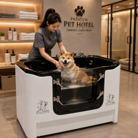 Appareil d'hydrothérapie Dpbathe pour chiens, baignoire acrylique avec système de jets sous-marins